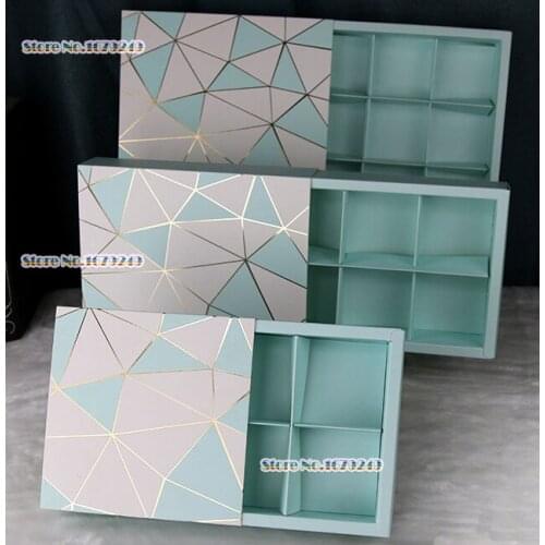 Hot stamp Macaron Box Cupcake Gift Bakery Macaron Pastry Cookies Packaging Paper Boxes