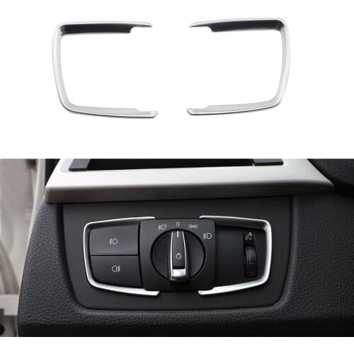 Jameo Auto ABS Chrome Headlight Switch Trim Adjustment Circle Sticker for BMW F30 F31 F32 F34 3 4 Series 320 328 Car Accessories