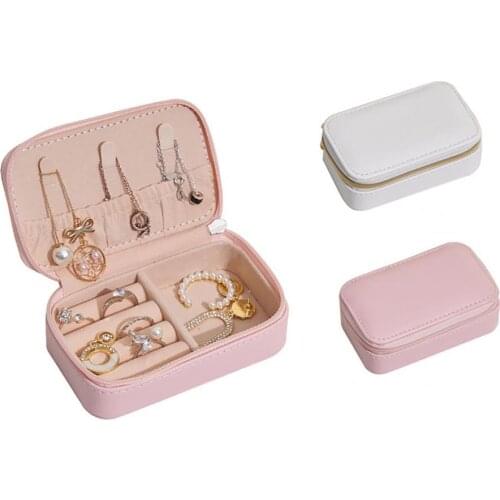 Jewelry Bag Dust-proof Decorative Faux Leather Storage Box Necklace Ring Organizer Jewelry Packaging Display