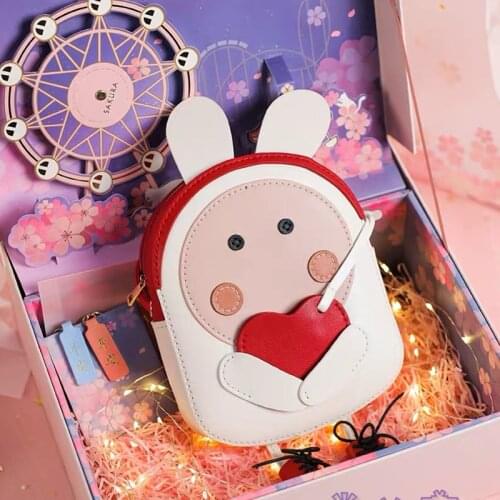 2021 New Little cute cartoon diy gift do it yourself interesting Bag Cross-body female bags Material parcel by hand sewn