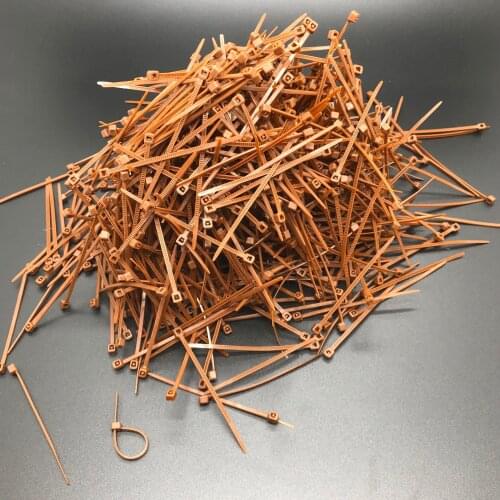 Zip ties Genuine/Original1000Pcs3x60 Self-locking brown Nylon Cable Ties plastic Zip Ties
