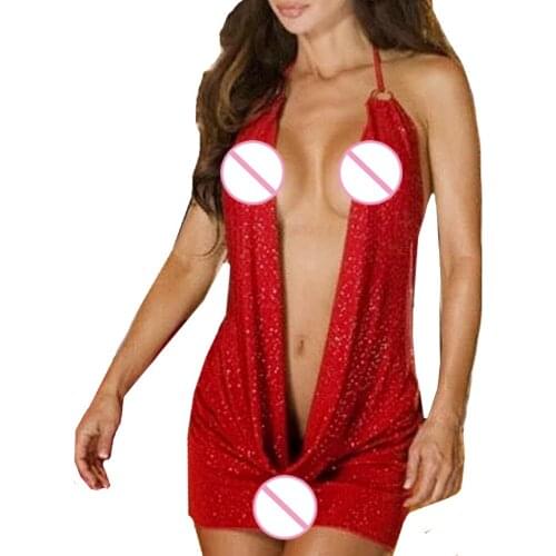 Plus Size Sexy Lingerie Lace Babydoll Chemise Underwear Dress Transparent Haltter Erotic Lingerie Sexy Costumes Женское Белье