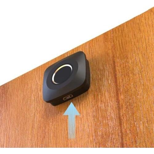 Fingerprint Padlock Battery Powered USB Charging Keyless Digital Lock for Cabinet Drawer Door Locks