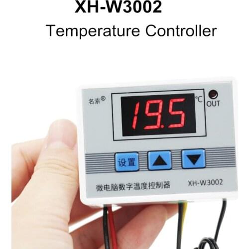 W3002 Temperature Controller Thermostat Control Sensor Switch 10A Thermostat Regulator Heat 220V 12V 24V with Delay Start