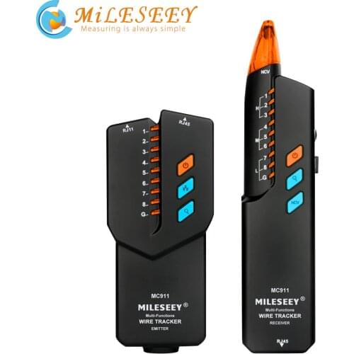 Mileseey Network Cable Tracker Tester MC911 Telephone Wire Tracker Anti-interference Toner Ethernet LAN Trace network cable