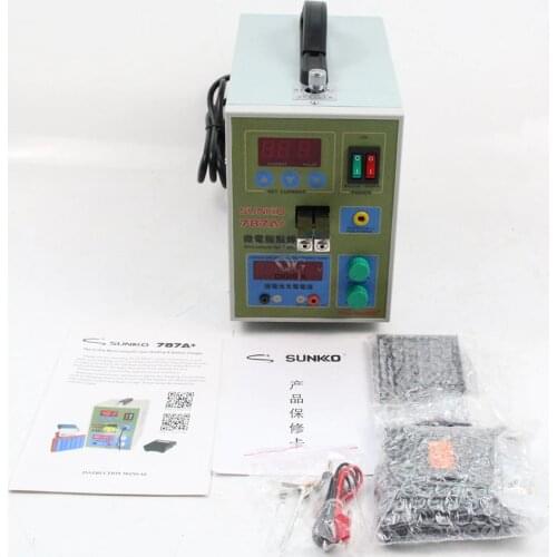 Sunkko 787A+ 220V Battery Spot Welder Pulse Welding Machine for 18650 Lithium-ion Battery Packs 0.05 - 0.2 mm