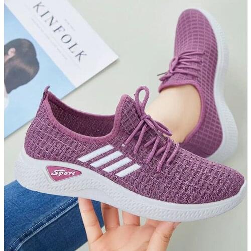 New 2021 Women Casual Shoes Fashion Sneakers Breathable Mesh Walking Shoes Spring Summer Tenis Feminino Soft Flat Shoes