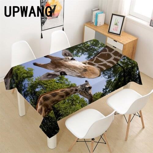 Giraffe Animal Tablecloth 3D Printed Table Cover Rectangular Tablecloth Wedding Birthday Party Kitchen Home Decor