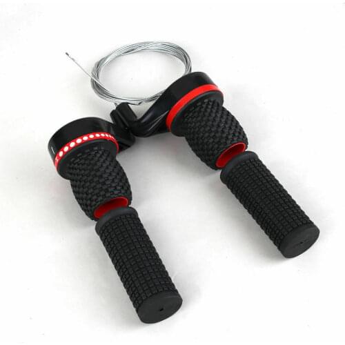 1 Pair Bicycle Twist Grips Shifter Gear Right Left Derailleur Speed Conjoined MTB Road Mountain Bike Parts Handlebars Switch Kit