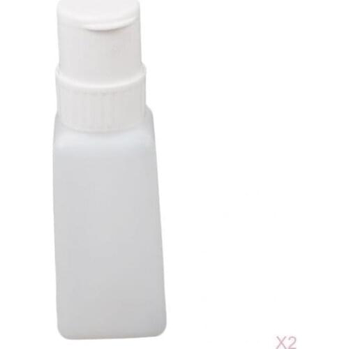 2 Pieces Plastic Empty Nail Polish Remover Dispenser Methanol Acetone Bottle