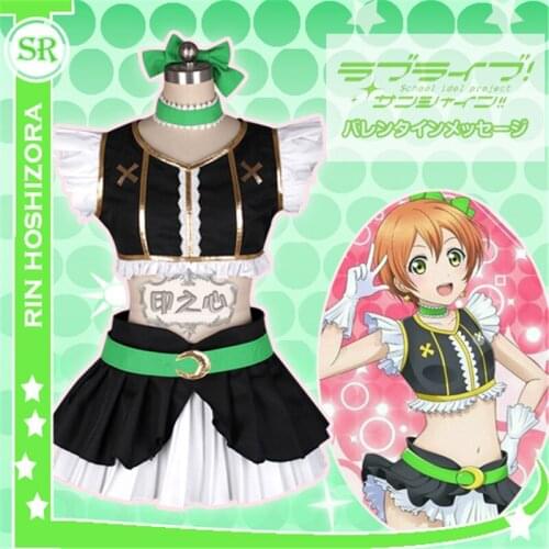 2019 Anime Love Live Paradise Rin Hoshizora Cheerleading Cosplay Costume School Idol Festival Sport Beautiful Girl Women Dress