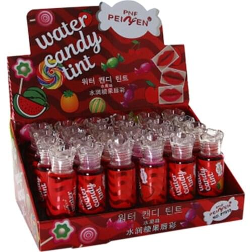 24Pcs/Lot Fruit-Flavored Lip Gloss Candy Nourishing Lip Glaze Liquid Lipstick Long-Lasting Moisturizing Make Up Cosmetic