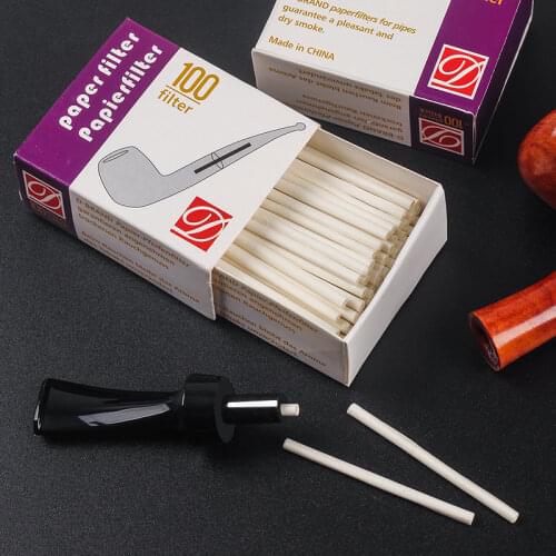 Brand D 3mm pipe filters Cigarette Filters paper core for 100 of pack For Smoking Pipe Smoking Accessories 3packs/lot