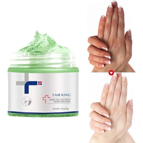 50g Green Tea Lock Water Repair Hand Mask Nourish Moisturizing Whitening Exfoliating Calluses Hand Film Anti-aging Hand Cream