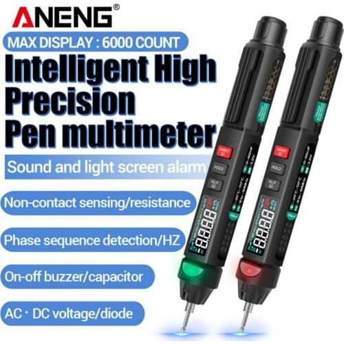 ANENG A3008 Digital Multimeter Auto Intelligent Sensor Pen Type Meter With Non Contact AC/DC Voltage Resistance Hz Tester Tool