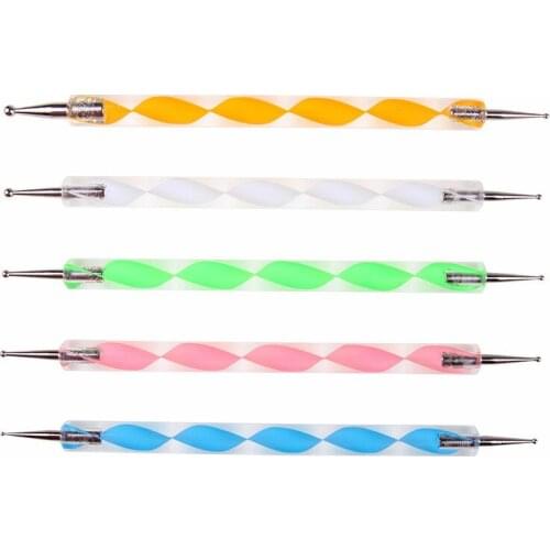 Color snail Soft double-ended clay Clay Spin plastic rod Indentation pen Pottery tools Manicure DIY point drill pen