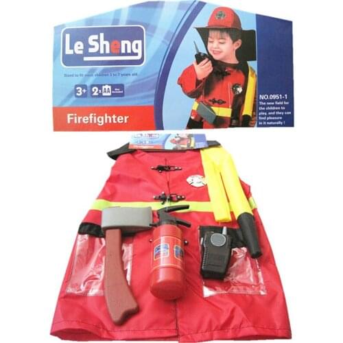 Fireman Sam Kids Halloween Cosplay Costume for Fancy Dress Girl Boy Halloween Party Cosplay 110-130CM