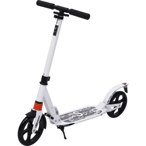 Black White Foldable And Liftable Children Outdoor Kick Scooter