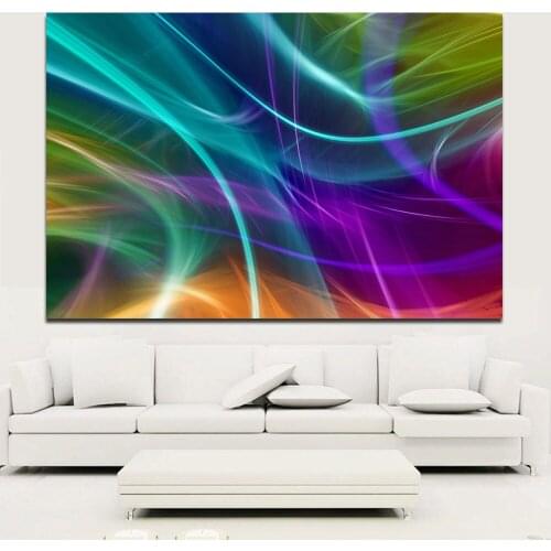 JQHYART Printing Oil Painting Wall Painting background Abstract Feather IV Wall Art Picture For Living Room Painting