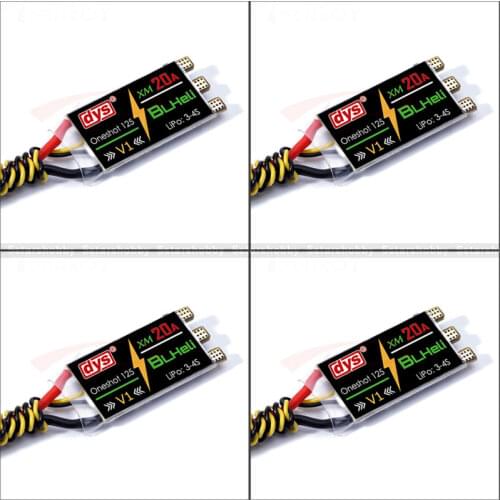 4PCS DYS XM20A V1 mini 20A ESC Speed controller for high KV Power w/ BLHeli Firmware