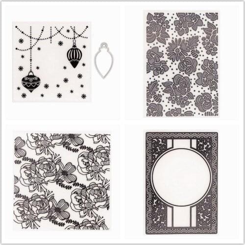 Creative Design Embossing Folders Plastic Halloween Scrapbooking DIY Template Fondant Cake Photo Album Christmas Card Making