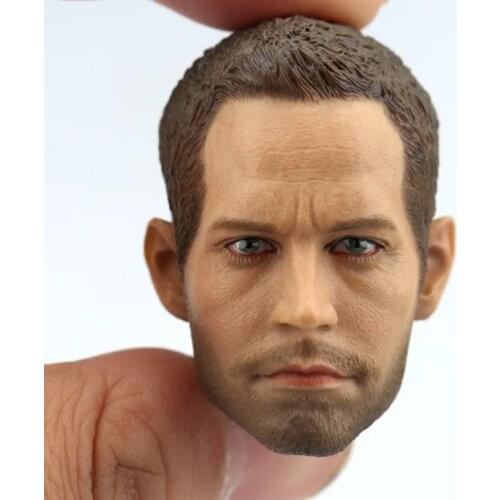 1/6 Scale Paul Walker Head Sculpt High Quality Male Soldier Head Carving Model Toy for 12in Action Figure Collection