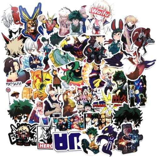 73pcs My Hero Academia Suitcase Stickers Laptop Skateboard Izuku Midoriya Might Boku No Hero Academia Anime Character Decals F4