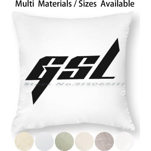 Global League ( Gsl )-Black Pillow Case Throw Pillow Cover Cotton Linen Flax Global Gsl Code S Code A Wcs Premier Challenger