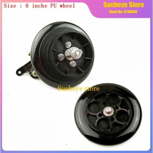 6 Inches PU Wheel 140mm Castor Wheel for Electric Scooter Easy Folding Scooter Electric Skateboard Bicycle Children Front Rear