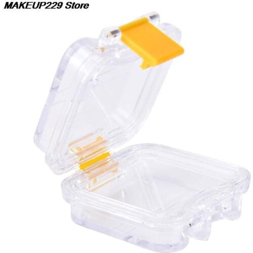 Transparent Tooth Box Denture Bath Box Case Dental False Teeth Storage Box With Hanging Net Container Artificial Tooth Organizer