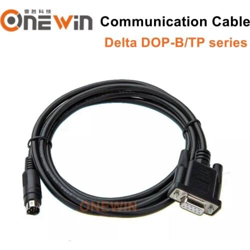 DOP-B/TP series HMI touch screen connect PLC program cable communication between the PLC and HMI