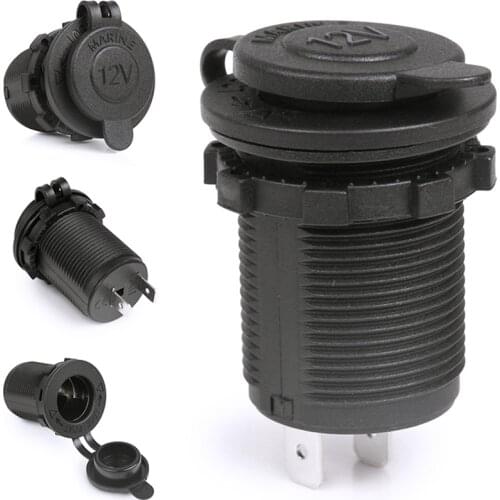 12V Car Cigarette Lighter Socket Plug Waterproof Car Boat Motorcycle Cigarette Lighter Socket Power Plug Outlet