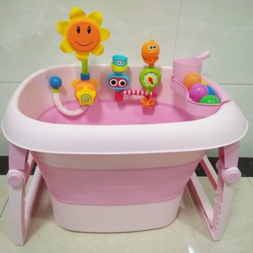Newborn Baby Folding Bathtub Large Capacity Bathtub Bath Storage Portable Children Bath Toys Swimming Pool