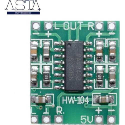 1pcs PAM8403 Super mini digital amplifier board 2 * 3W Class D digital amplifier board efficient 2.5 to 5V USB power supply