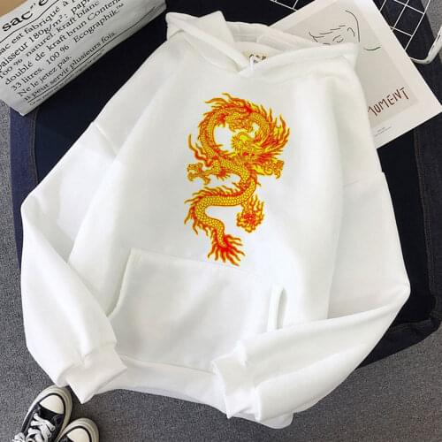 Dragon Print sweatshirt Women hoodie Cute Hip hop Kawaii Harajuku Korean Oversized kawaii hoodies womens tops vintage clothes