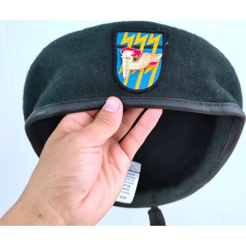 Tomwang2012 US Army 12th Special Forces Group Wool Green Beret AIRBORNE SPECIAL FORCES PATHFINDER BADGE Military Hat 1961~1994