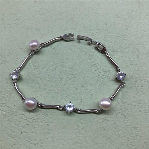 16cm Long Genuine Natural Freshwater Pearl Bracelet Hot Cheap Bangle Fashion Jewelry Nice Party Gift Present, 10pcs/lot