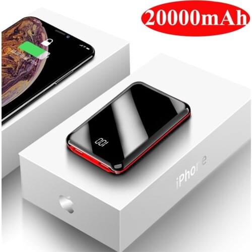 20000mAh Mini Power Bank for iPhone 12 Pro Max Huawei Samsung Xiaomi Mini Poverbank Portable External Battery Charger Powerbank