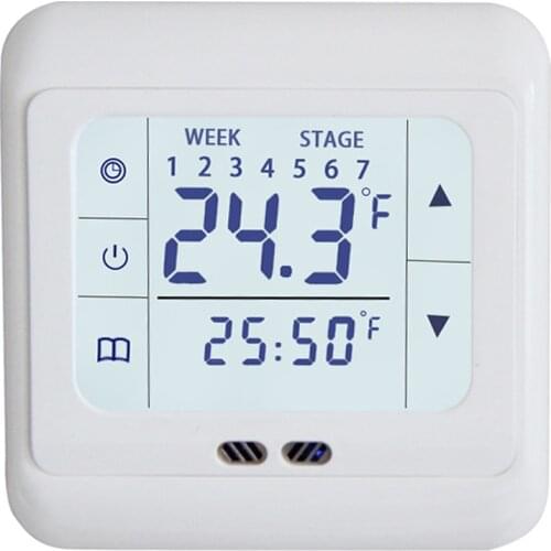 Indoor Touch Screen Digital Thermostat Floor Heating Room Thermostat for Electric Heating System Temperature Controlling Tools