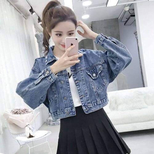 Denim Coat Female Loose 2020 Spring And Autumn New Versatile High Waist Denim Clothes Women Fashion Blue Womens Denim Jacket
