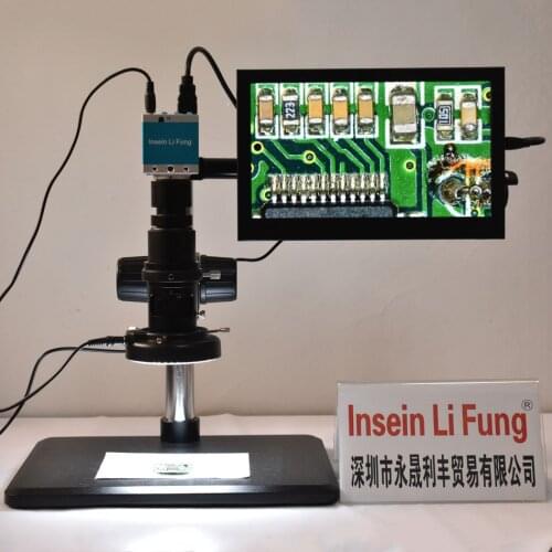 16MP 1080P Video Microscope Camera HDMI USB Magnifier Continuous Zoom Full Focus C-Mount Lens Watch Mobile Phone PCB Repair