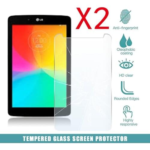 2Pcs Tablet Tempered Glass Screen Protector Cover for LG G Pad 7.0 V400 V410 HD Anti-Screen Breakage Tempered Film