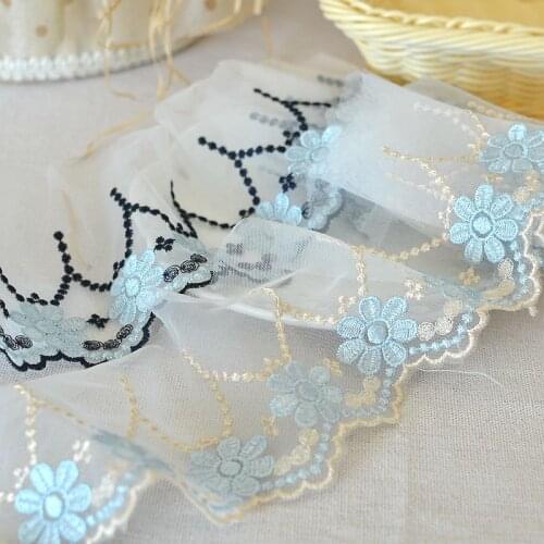 2Yards 8cm Wide Flower Lace Fabric For Dress Lace Ribbon Venice Lace Trim Wedding Embroidered DIY Sewing Supplies Craft
