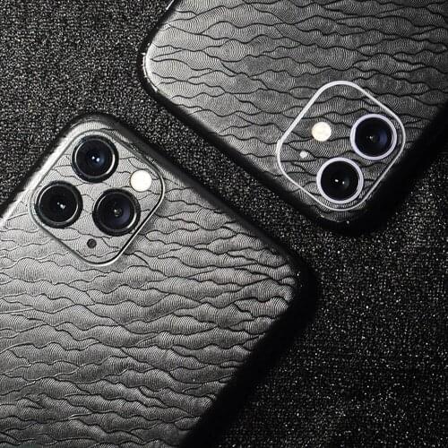 2021 Back Film Matte Film For iPhone 11 Pro Max SE2 XS XR 8 7 6S Plus Ripple Camo Skins Wrap Paste Sticker Body Film Pegatina