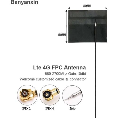 10dBi IPEX lte 4g PFC antenna 698-2700Mhz flexible ulf internal adhesive antenna 4g 10PCS / batch