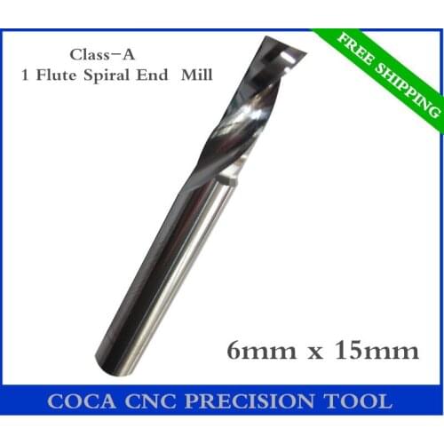 6mm*15mm,Freeshipping CNC Solid carbide woodworking router bit,Tungsten Class-A1 Flute end mill,MDF,PVC,Acrylic,milling cutter