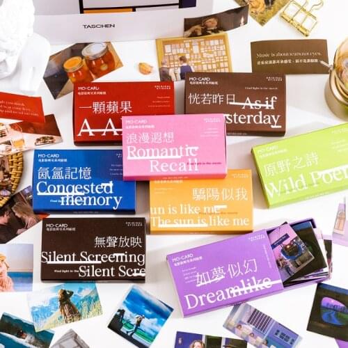 60 pcs Movie Screening Boxed Stickers Retro INS Classic Movie Scene Lines Bullet Journaling Accessories Cellphone Color Stickers