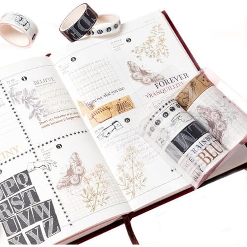 7Pcs/Pack Colorful Washi Tape Oraganizer Cute School Stationery Sets Scrapbooking Material Decorative Adhesive Tape Art Supplies