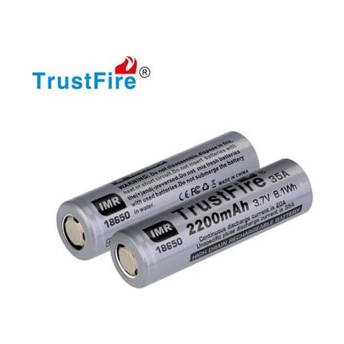 8pcs/lot TrustFire IMR 18650 2200mah 35A 3.7V Rechargeable Battery Lithium Batteries with Protected Driver Board For Flashlights