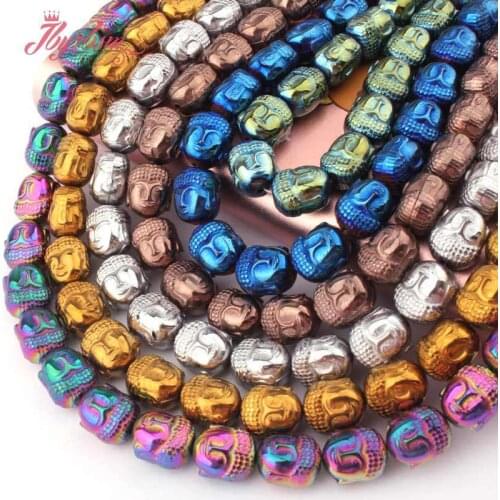 9x10mm Carved Buddha Hematite Natural Stone Loose Beads for Women Men DIY Accessories Necklace Bracelet Jewelry Making 15"